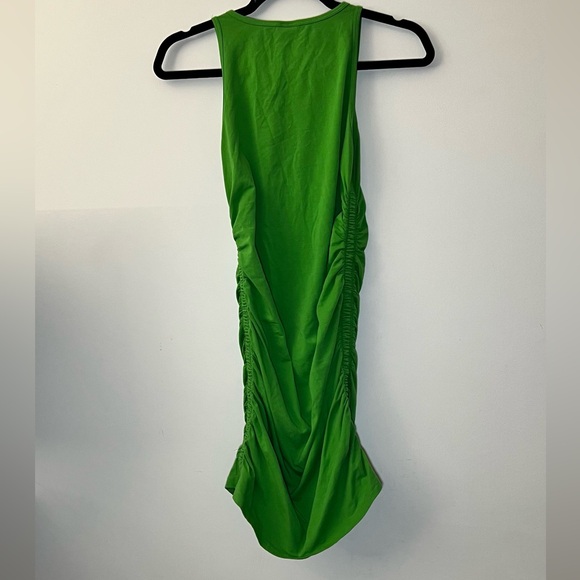 TNA Malibu Ruched Dress in lime green - Picture 9 of 9